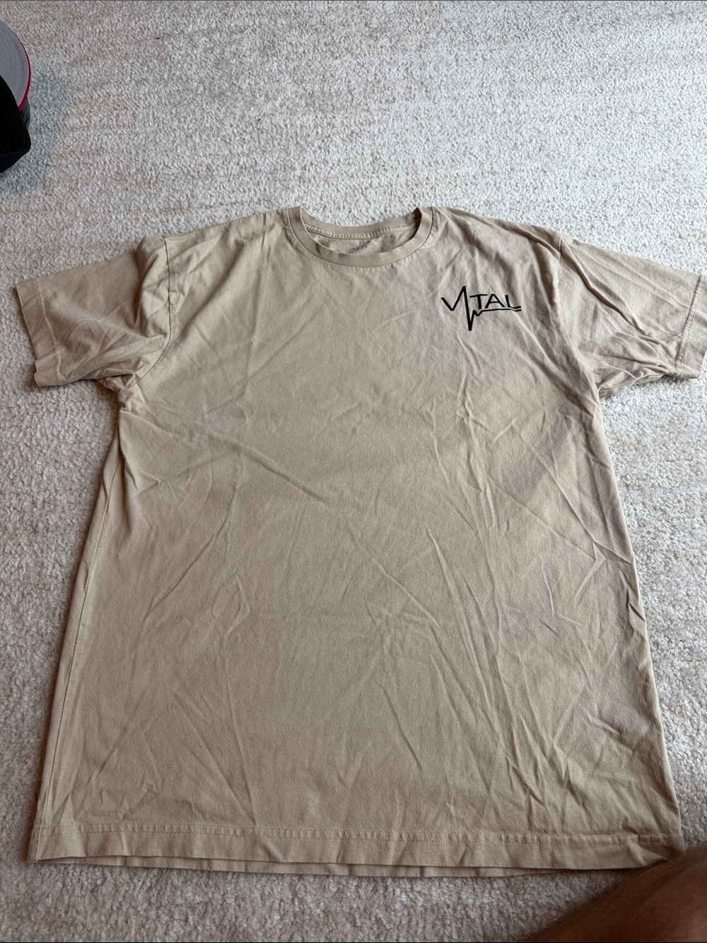 Men's Tan Crew Neck Vital Workout T-Shirt